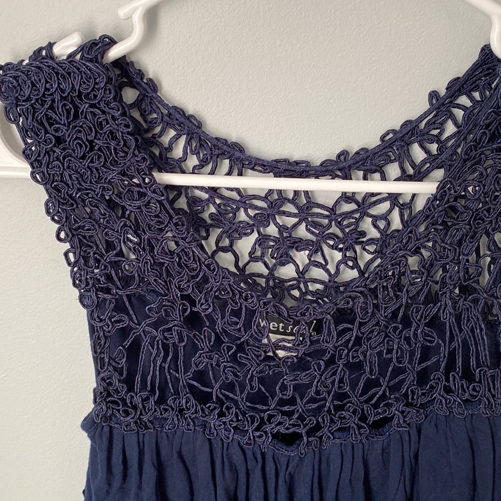 Blue Ruffle Top - Picture 4 of 4